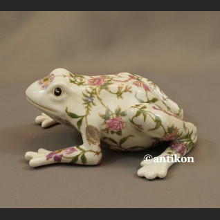 Żaba na szczęście duża porcelanowa 